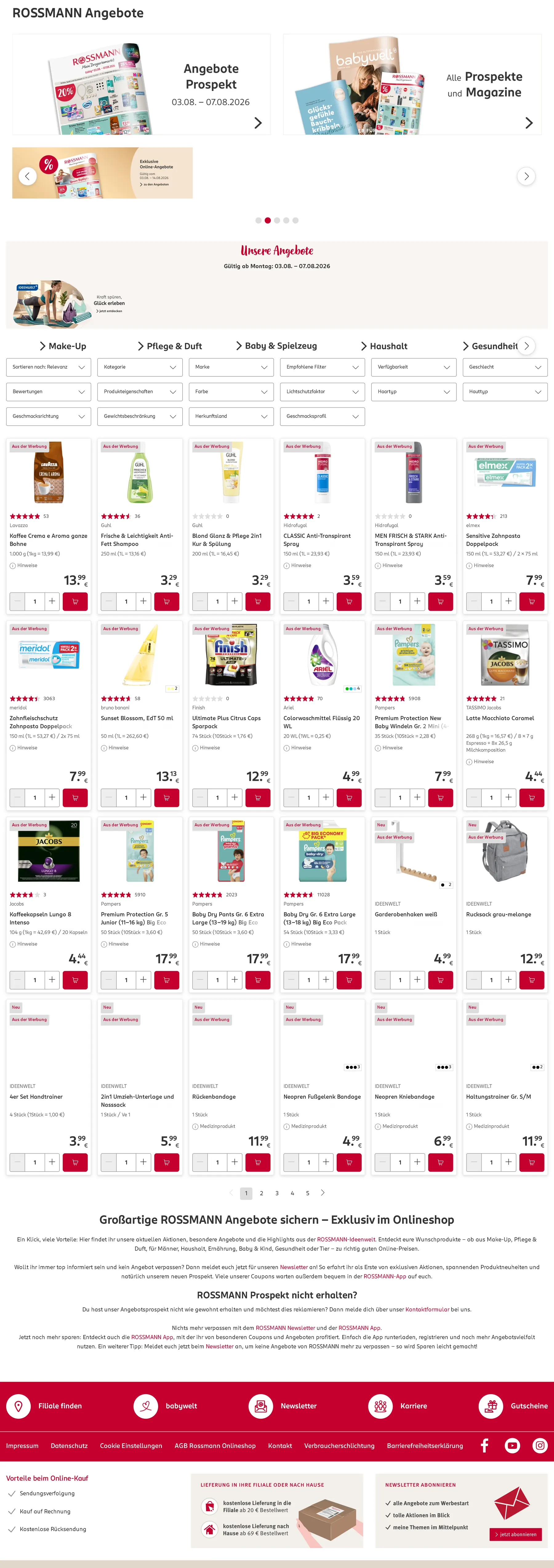 Rossmann folder pagina 1